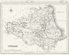 DURHAM. Lewis 1831 old antique vintage map plan chart