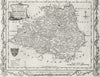 DURHAM. Walpoole Hogg. CT Shield 1784 old antique vintage map plan chart