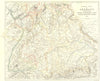 BAYERN, WURTEMBURG, NASSAU, DARMSTADT, COBURG.  1856 old antique map chart