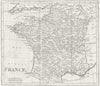 FRANCE. Walker 1800 old antique vintage map plan chart