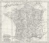 FRANCE. Walker 1795 old antique vintage map plan chart