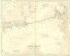 NORTH ATLANTIC OCEAN. Telegraph cables. Virtue 1868 old antique map plan chart