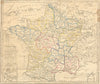 FRANCE. Departements; Toulon inset. AITCHISON 1798 old antique map plan chart