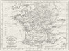 FRANCE. Bayly 18C 1793 old antique vintage map plan chart
