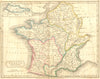 FRANCE. Ancient Roman Gaul Gallia Antiqua. Hall 1826 old antique map chart