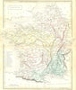 FRANCE. Ancient Roman Gaul Gallia Antiqua. Hall 1861 old antique map chart
