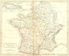 FRANCE. Ancient Roman Gaul Gallia Antiqua. Hall 1830 old antique map chart