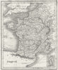 FRANCE. Guthrie SMITH Corsica inset 1819 old antique vintage map plan chart