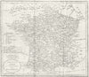 FRANCE. Circles & departments. Guthrie 1801 old antique vintage map plan chart
