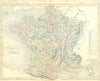 FRANCE. Sidney Hall 1850 old antique vintage map plan chart