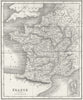 FRANCE. Mawman  1827 old antique vintage map plan chart