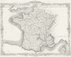 FRANCE. Rapkin 1860 old antique vintage map plan chart