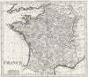 FRANCE. Walker 1810 old antique vintage map plan chart