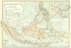 INDONESIA. & Philippine archipelago EAST INDIES 1903 old antique map chart