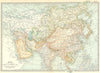 ASIA. With re Siberia & Central. Continent 1903 old antique map plan chart