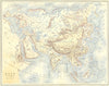 ASIA. Asie Physique d'après Kièpert. Gregoire 1876 old antique map plan chart