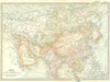 ASIA. With Ref Siberia & Central. Continent 1903 old antique map plan chart