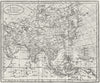 ASIA. Continent. BROOKES 1820 old antique vintage map plan chart