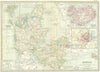 DENMARK. & Iceland. Copenhagen Faroes 1903 old antique vintage map plan chart