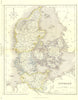 DENMARK. Archer 1850 old antique vintage map plan chart