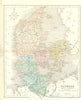 DENMARK. Sleswig & Holsetin. Mackenzie 1868 old antique vintage map plan chart