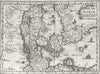 DENMARK. Danne Marck. Martineau 1700 old antique vintage map plan chart