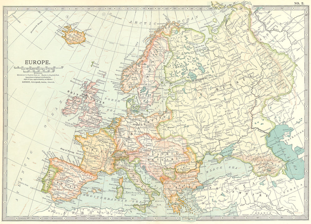EUROPE. Continent. Iceland 1903 old antique vintage map plan chart