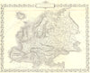 EUROPE. Continent. Rapkin 1850 old antique vintage map plan chart