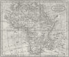AFRICA. Continent. BROOKES 1812 old antique vintage map plan chart