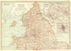 UK. England Wales, North 1903 old antique vintage map plan chart