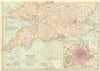 UK. England Wales, South 1903 old antique vintage map plan chart