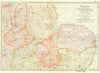 EAST MIDLANDS ANGLIA. Notts Leics Hunts Cambs 1903 old antique map plan chart