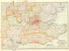 SE ENGLAND. Home Counties. Inc Bucks Essex, Middx 1903 old antique map chart
