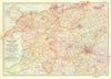 UK. West Midlands England & North Wales 1903 old antique map plan chart