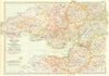 SOUTH WALES ENGLAND WEST COUNTRY. Glos Somt 1903 old antique map plan chart