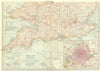 UK. England Wales, South 1903 old antique vintage map plan chart