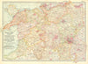 UK. West Midlands England & North Wales 1903 old antique map plan chart