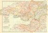 SOUTH WALES ENGLAND WEST COUNTRY. Glos Somt 1903 old antique map plan chart