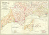 ENGLAND. Cornwall, Devon, Dorset, Channel Islands 1903 old antique map chart