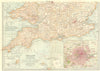 UK. England Wales, South 1903 old antique vintage map plan chart