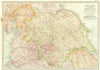 ENGLAND. Yorks, Westmorland, Lancs, Cumbria Lincs 1903 old antique map chart