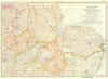 EAST MIDLANDS ANGLIA. Notts Leics Hunts Cambs 1903 old antique map plan chart