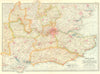 SE ENGLAND. Home Counties. Inc Bucks Essex, Middx 1903 old antique map chart