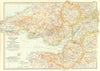 SOUTH WALES ENGLAND WEST COUNTRY. Glos Somt 1903 old antique map plan chart