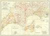 ENGLAND. Cornwall, Devon, Dorset, Channel Islands 1903 old antique map chart