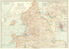 UK. England Wales, North 1903 old antique vintage map plan chart