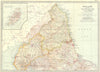 ENGLAND. Northumbs Durham Cumbria Isle of Man 1903 old antique map plan chart