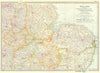 EAST MIDLANDS ANGLIA. Notts Leics Hunts Cambs 1903 old antique map plan chart