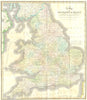 ENGLAND & WALES. FULLARTON 1834 old antique vintage map plan chart