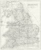 UK. Fullarton 1841 old antique vintage map plan chart
